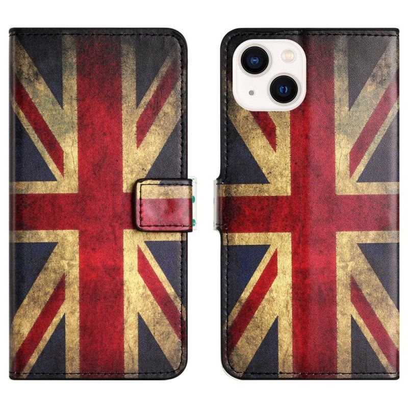 Etui Folio do iPhone 15 Stara Angielska Flaga