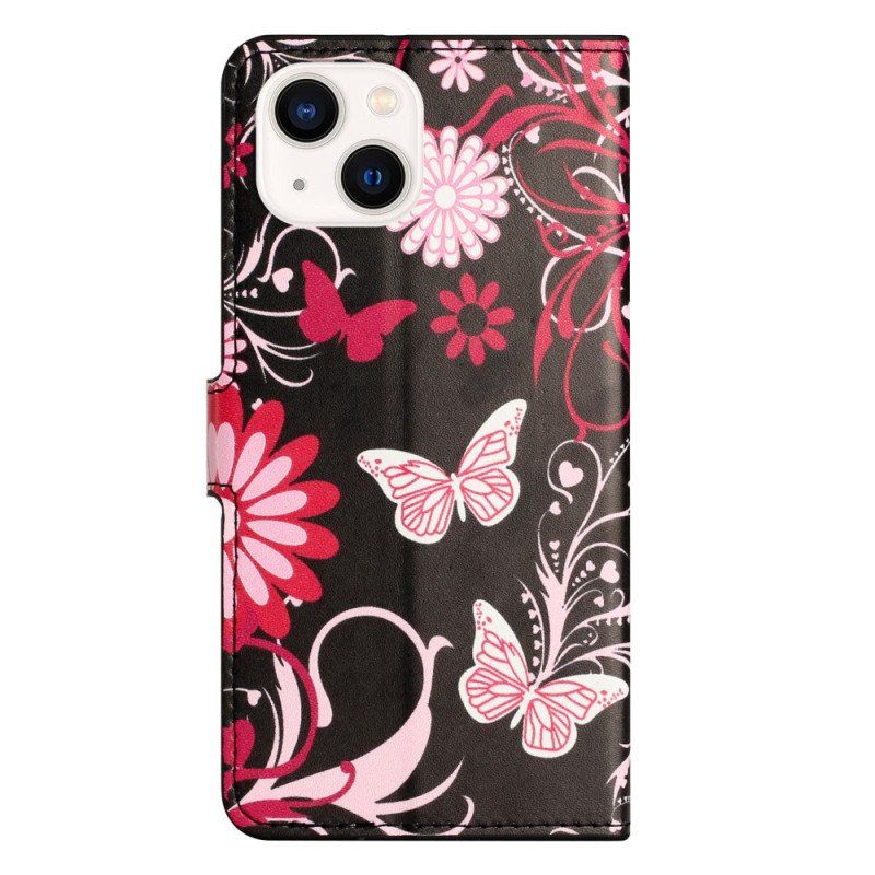 Etui Folio do iPhone 15 Tylko Motyle