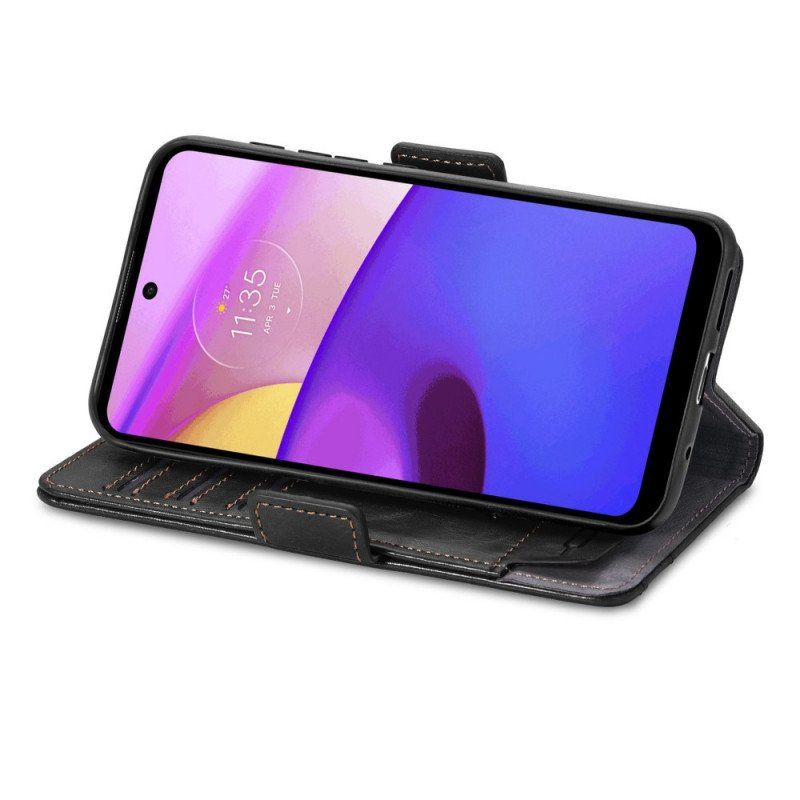 Etui Folio do Moto E40 / E30 / E20 Dwukolorowe Podwójne Zapięcie Caseneo