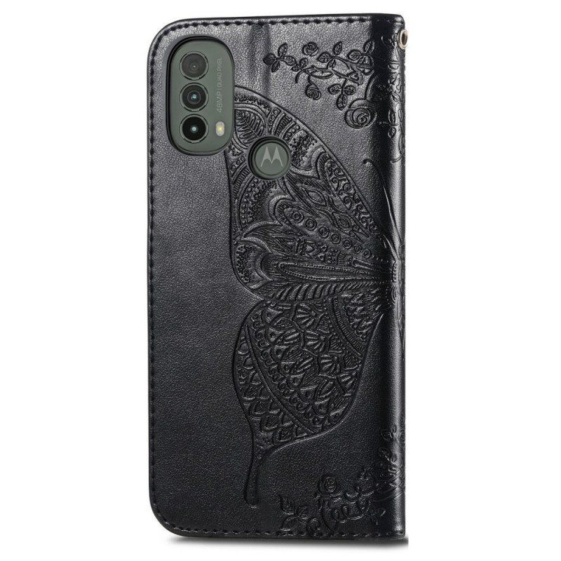 Etui Folio do Moto E40 / E30 / E20 Pół Motyle