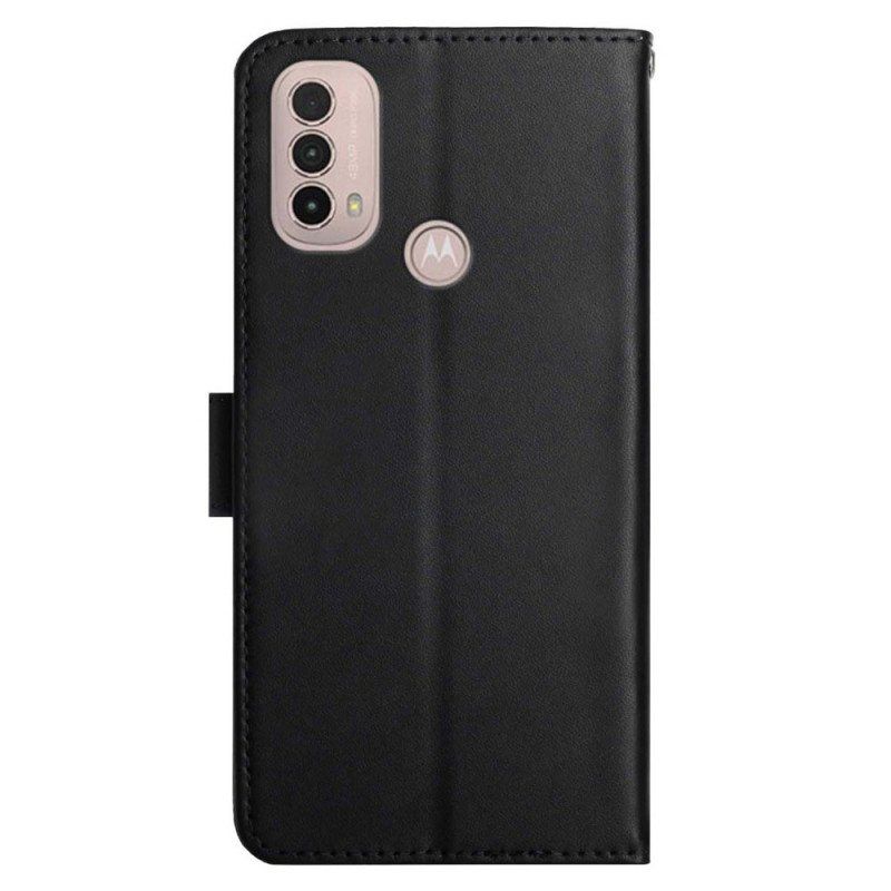 Etui Folio do Moto E40 / E30 / E20 Prawdziwa Skóra Nappa