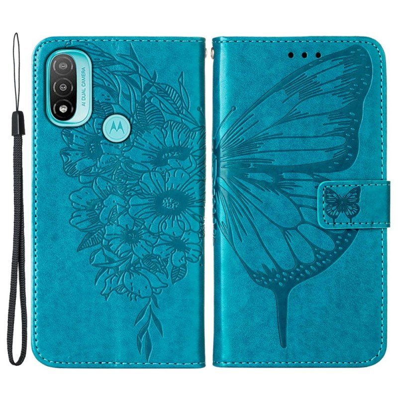 Etui Folio do Moto E40 / E30 / E20 Projekt Motyla