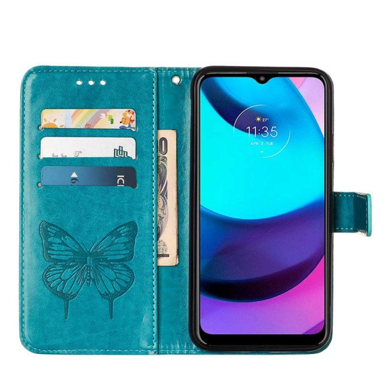 Etui Folio do Moto E40 / E30 / E20 Projekt Motyla