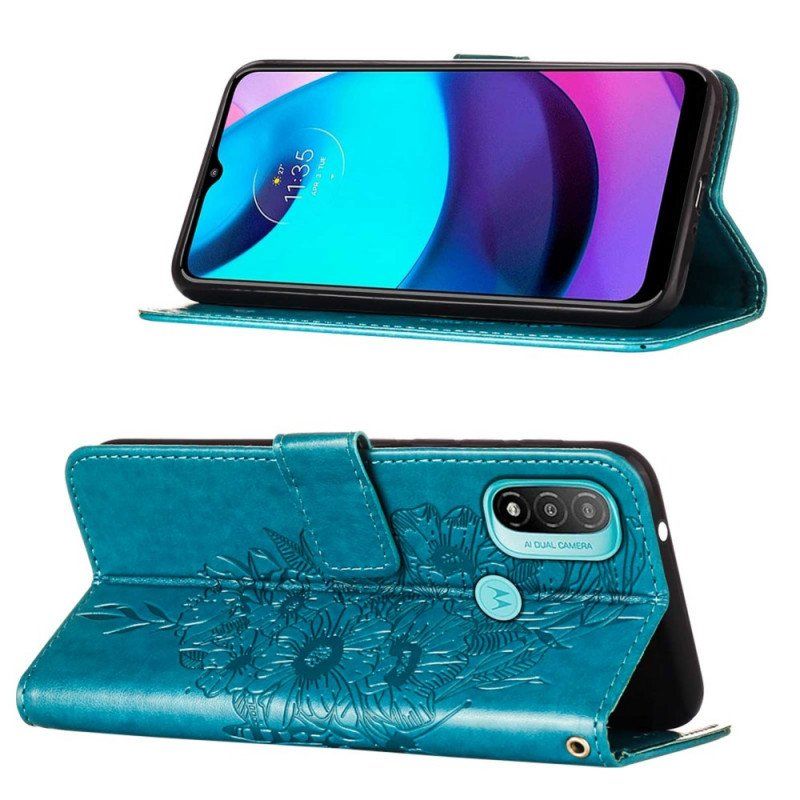 Etui Folio do Moto E40 / E30 / E20 Projekt Motyla