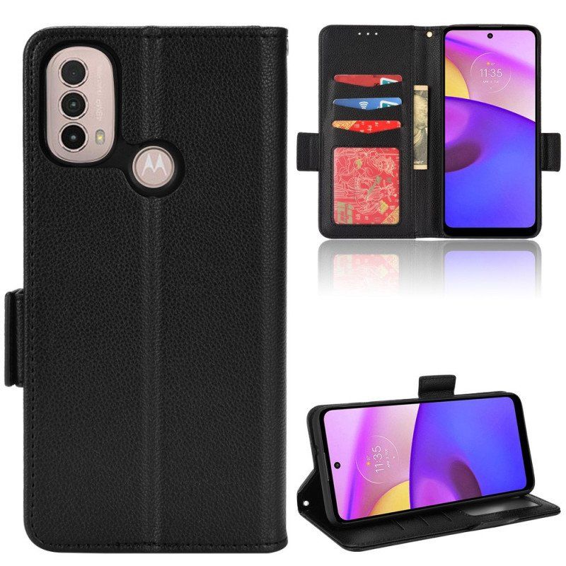 Etui Folio do Moto E40 / E30 / E20 Skórzany Futerał Flap Double Nowe Kolory