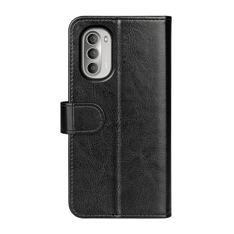 Etui Folio do Moto G51 5G Designerski Efekt Skóry