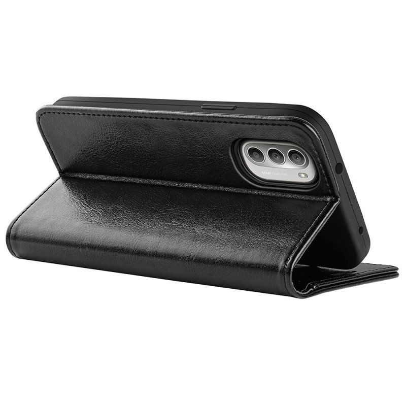 Etui Folio do Moto G51 5G Designerski Efekt Skóry