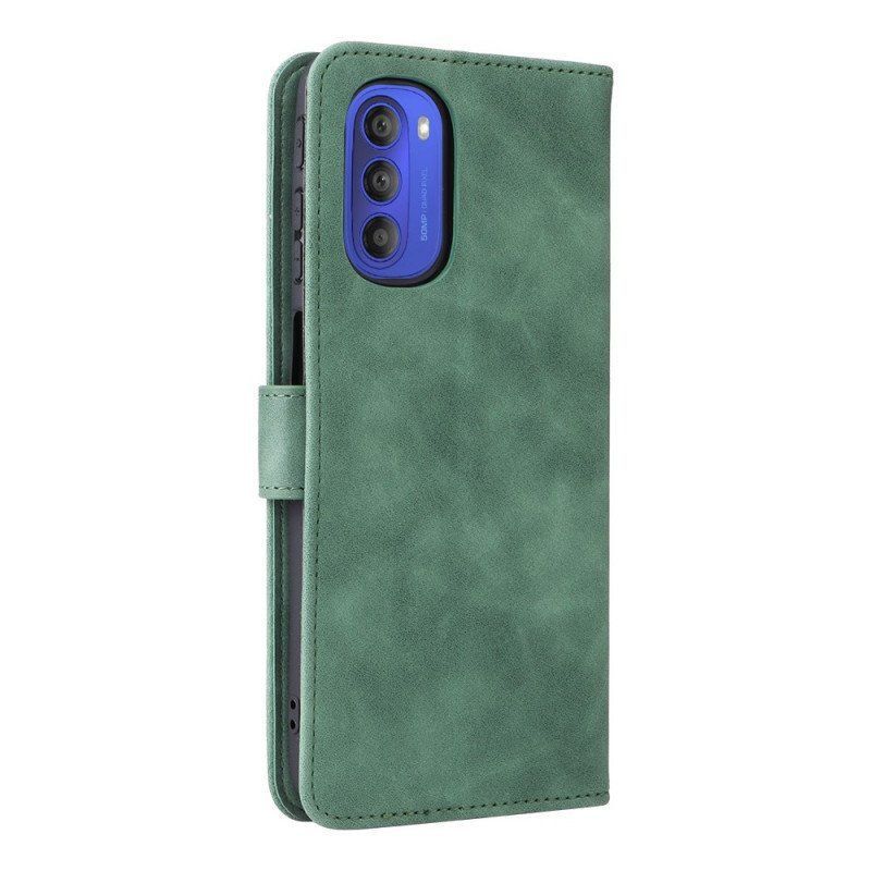 Etui Folio do Moto G51 5G Dotyk Skóry W Stylu Vintage