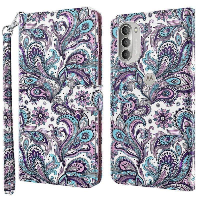 Etui Folio do Moto G51 5G Paisley