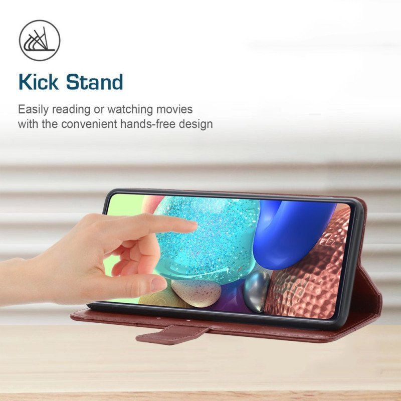 Etui Folio do Moto G51 5G Stylowa Skórzana Konstrukcja Geo Y