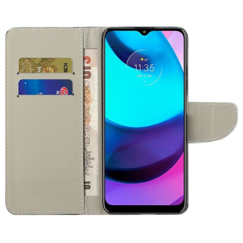 Etui Folio do Moto G71 5G Kamuflaż Wojskowy