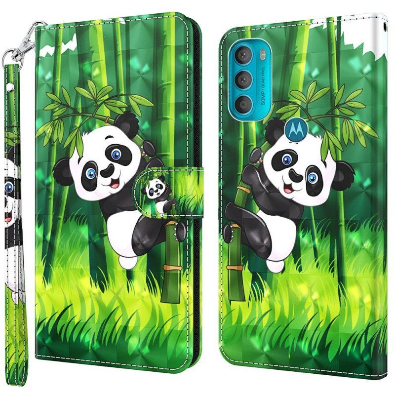 Etui Folio do Moto G71 5G Panda I Bambus