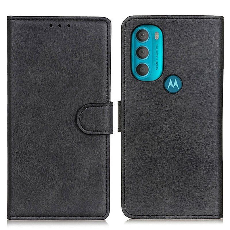 Etui Folio do Moto G71 5G Retro Matowy Efekt Skóry