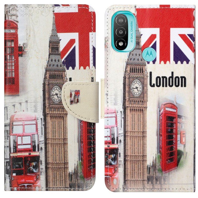 Etui Folio do Moto G71 5G Życie W Londynie