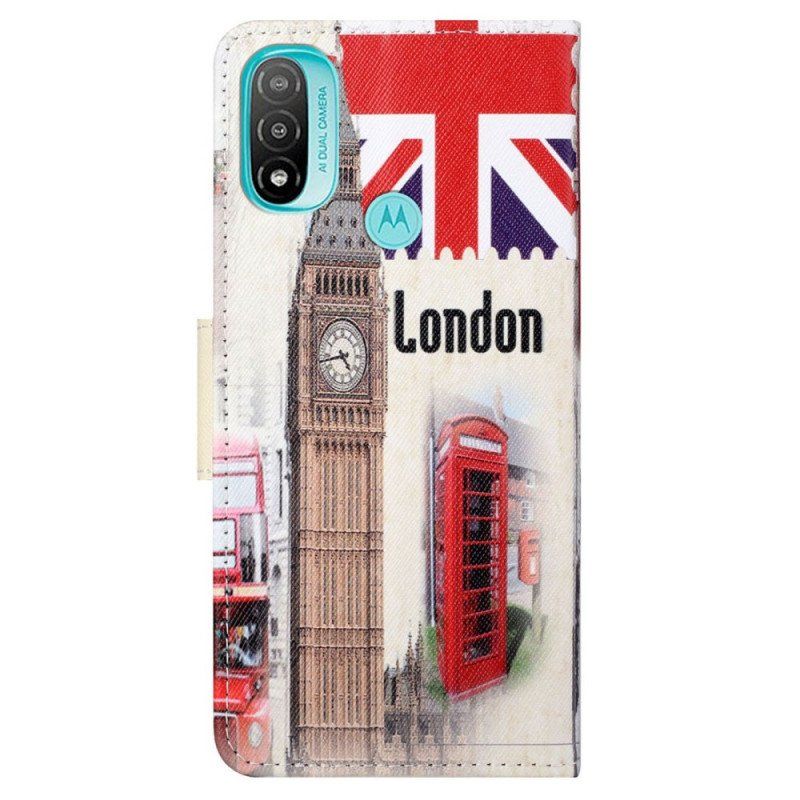 Etui Folio do Moto G71 5G Życie W Londynie