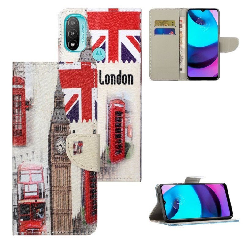 Etui Folio do Moto G71 5G Życie W Londynie