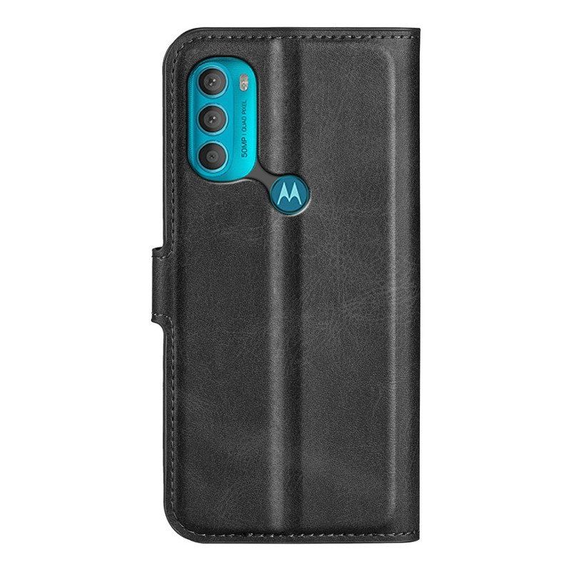 Etui Folio do Moto G71 5G Smukły Ekstremalny Efekt Skóry