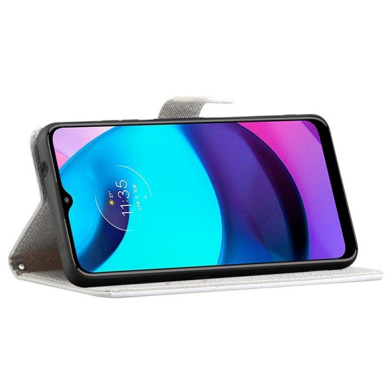 Etui Folio do Moto G71 5G z Łańcuch Funky Koty Z Paskiem