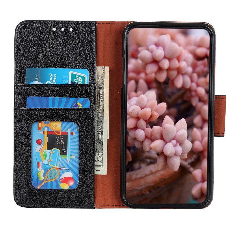 Etui Folio do Moto G73 5G Dwoina Skóry Nappa