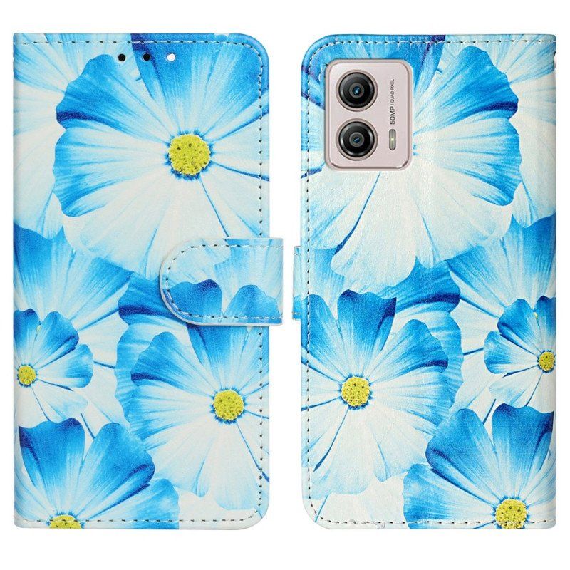 Etui Folio do Moto G73 5G Intensywne Kwiaty