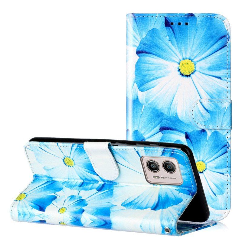 Etui Folio do Moto G73 5G Intensywne Kwiaty