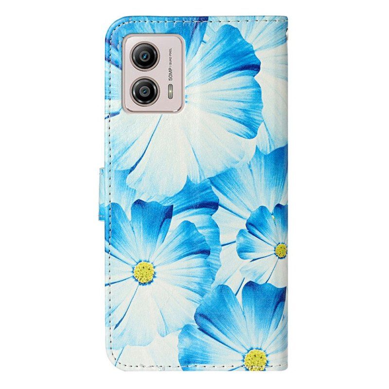 Etui Folio do Moto G73 5G Intensywne Kwiaty