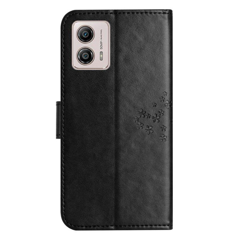 Etui Folio do Moto G73 5G Sowa Drzewo