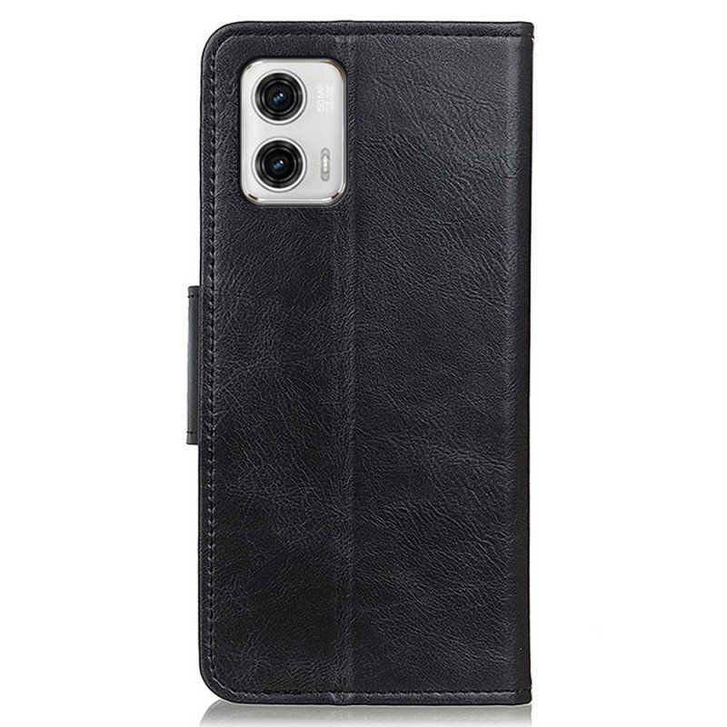 Etui Folio do Moto G73 5G Stylowe Skórzane Zapięcie Dwustronne