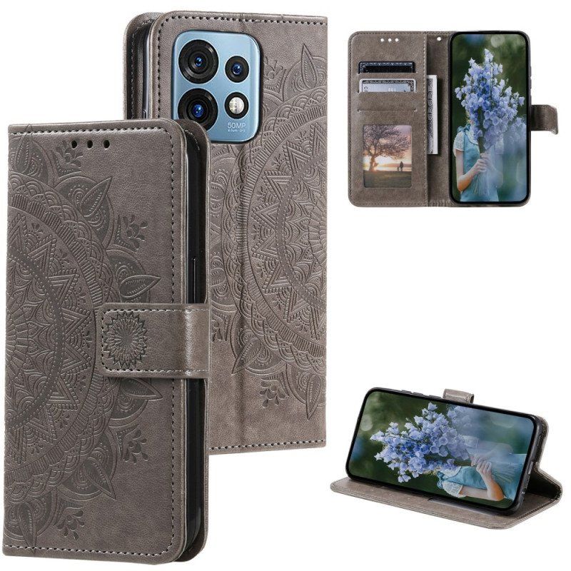 Etui Folio do Motorola Edge 40 Pro Mandala Sun Ze Smyczą