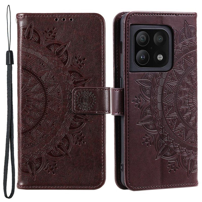 Etui Folio do OnePlus 10 Pro 5G Mandala Słońca