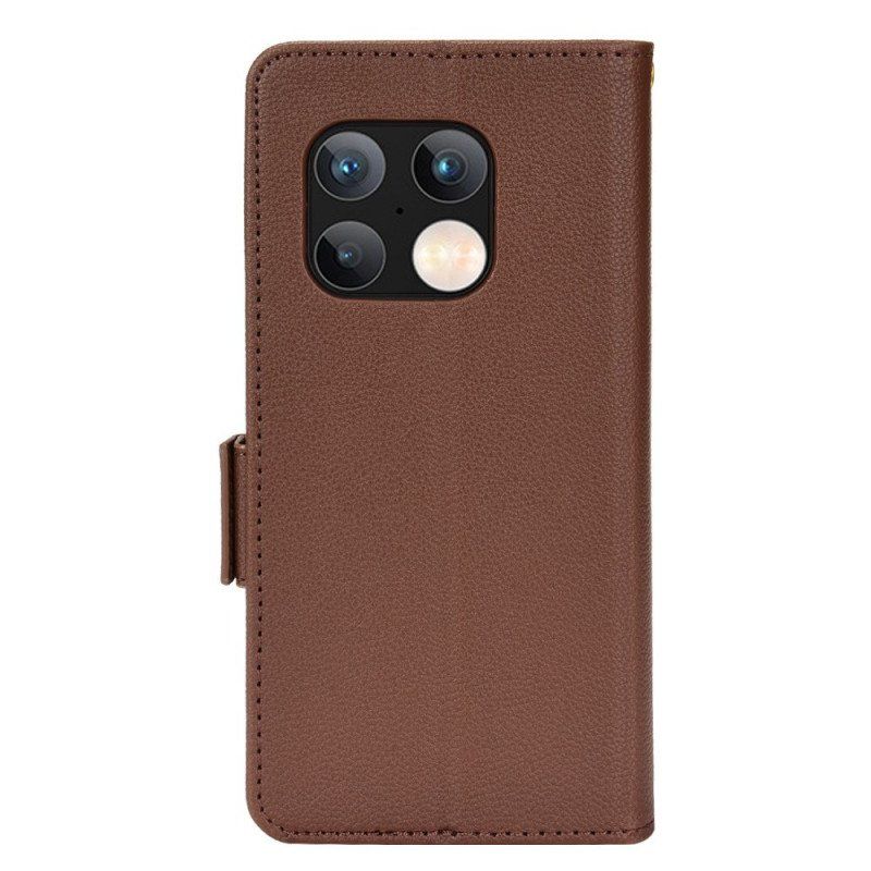 Etui Folio do OnePlus 10 Pro 5G Skórzany Futerał Flap Double Litchi Nowe Kolory