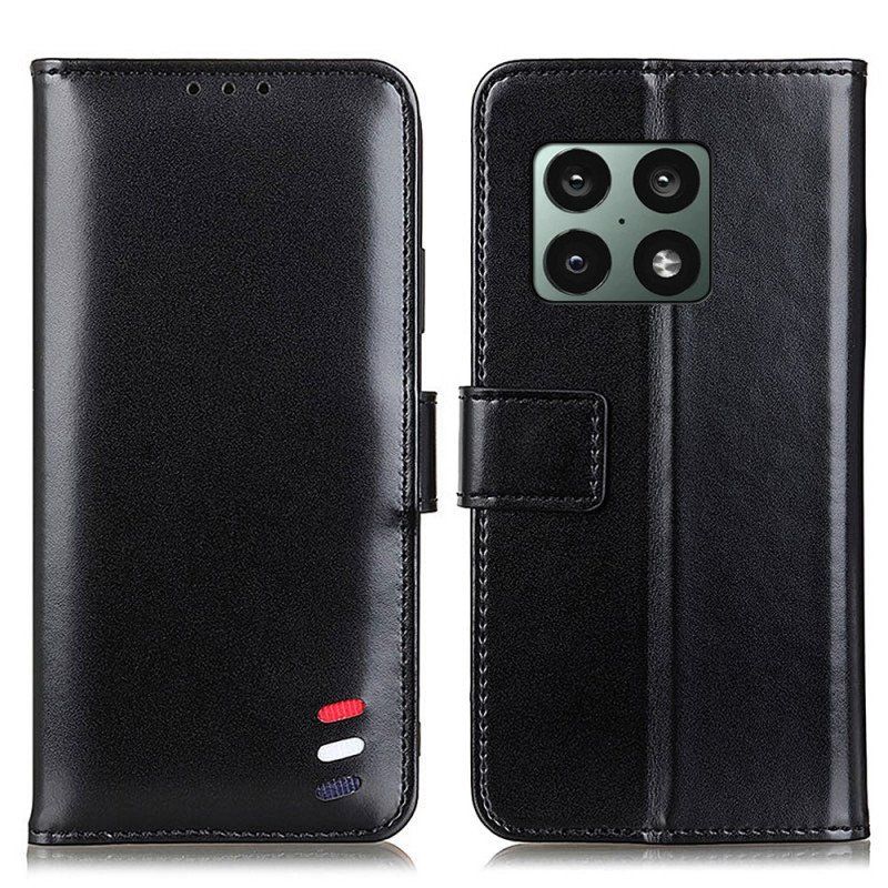 Etui Folio do OnePlus 10 Pro 5G Trójkolorowy Efekt Skóry