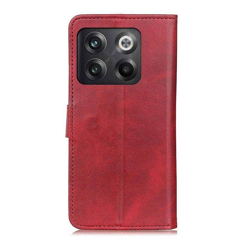 Etui Folio do OnePlus 10T 5G Matowa Sztuczna Skóra