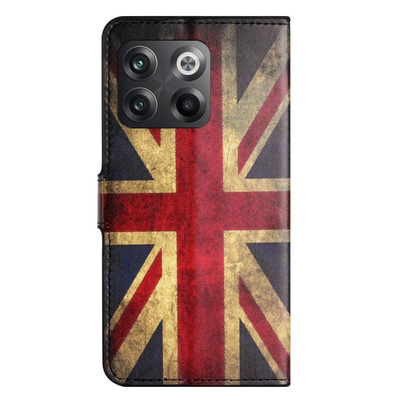 Etui Folio do OnePlus 10T 5G Vintage Angielska Flaga