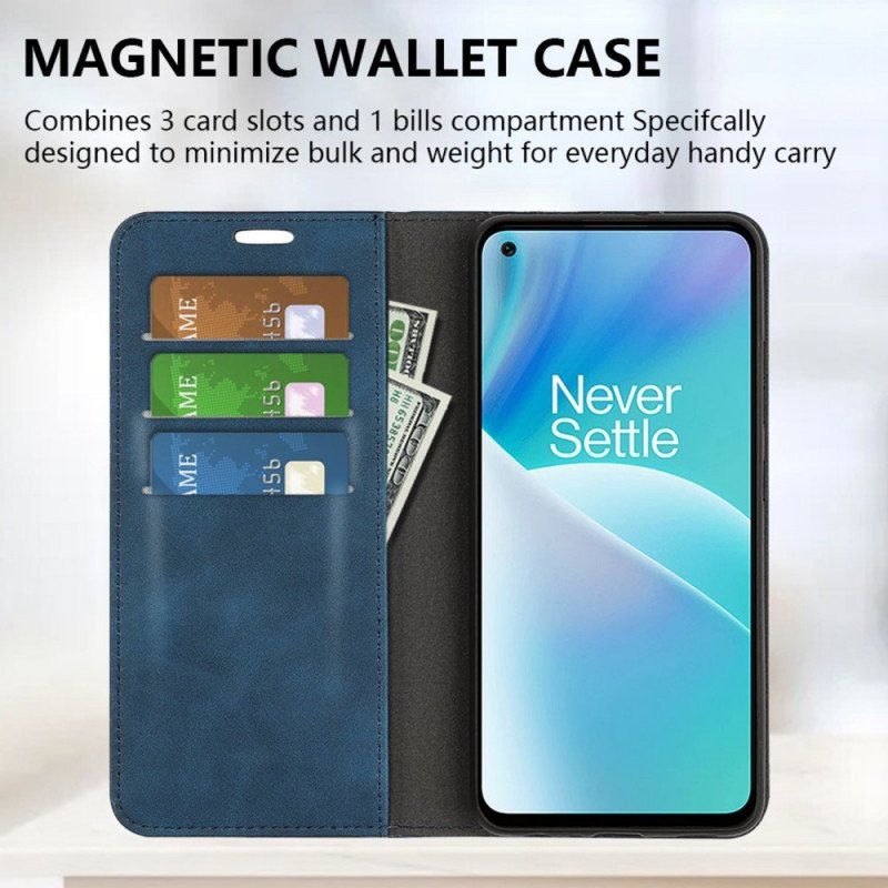 Etui Folio do OnePlus Nord 2T 5G Dotyk Skóry