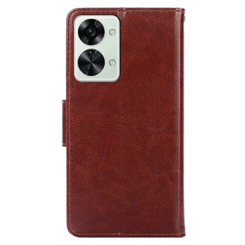 Etui Folio do OnePlus Nord 2T 5G Sztuczna Skóra W Stylu Vintage