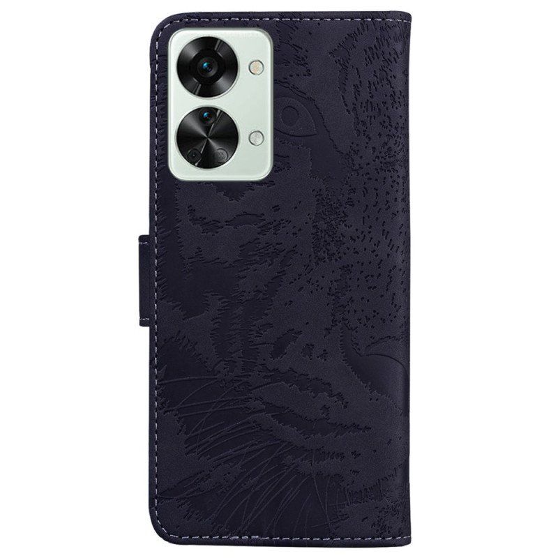 Etui Folio do OnePlus Nord 2T 5G Wzór Tygrysa