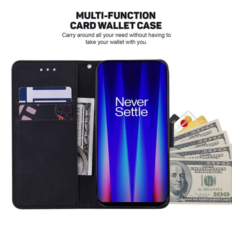 Etui Folio do OnePlus Nord 2T 5G z Łańcuch Geometryczne Wzory Na Ramiączkach