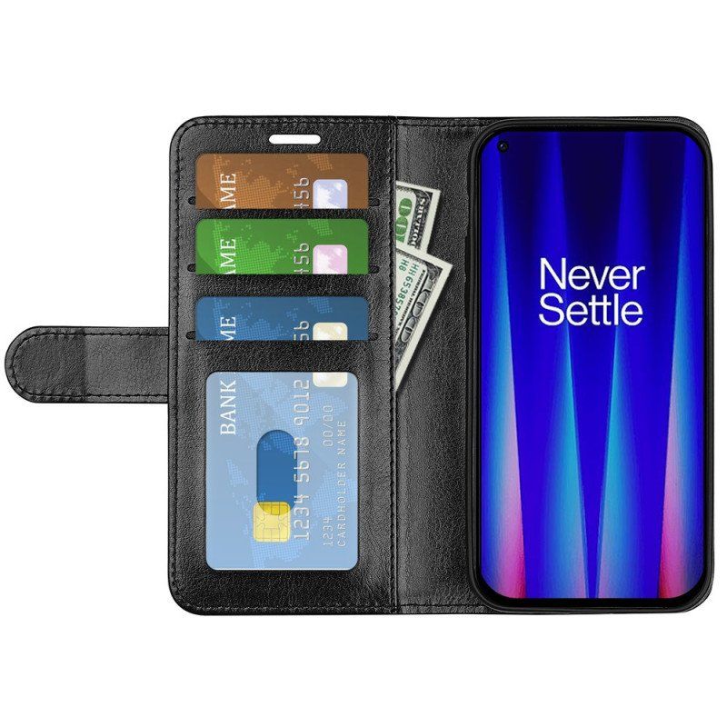 Etui Folio do OnePlus Nord CE 2 5G Klasyczna Sztuczna Skóra