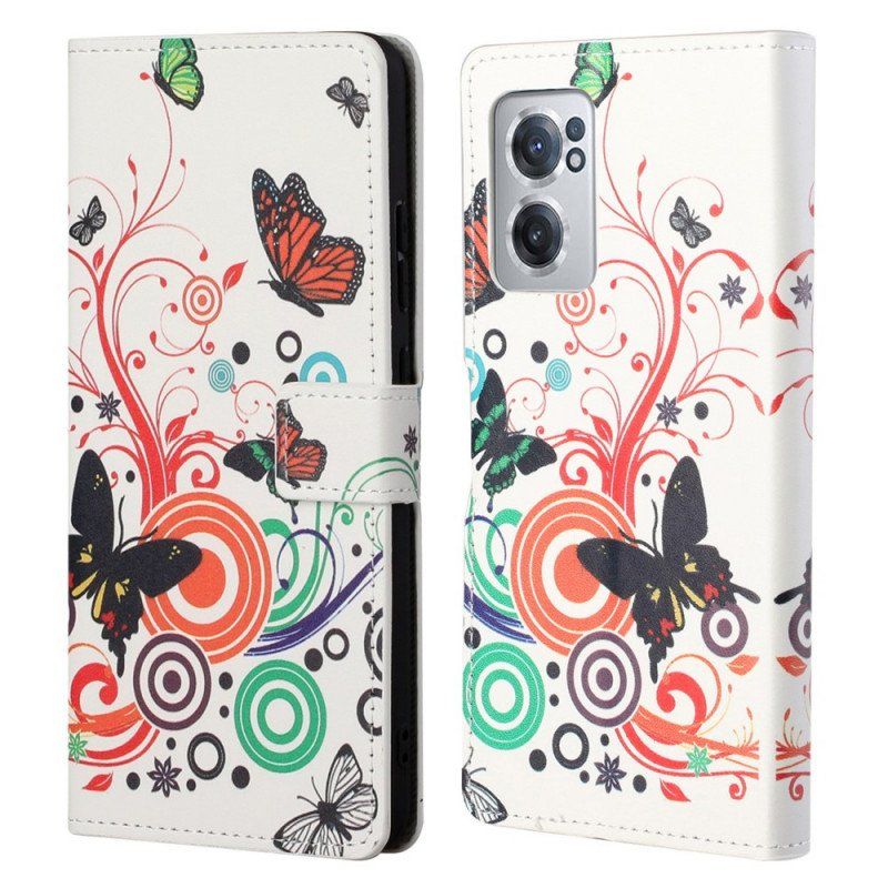 Etui Folio do OnePlus Nord CE 2 5G Natura I Motyle