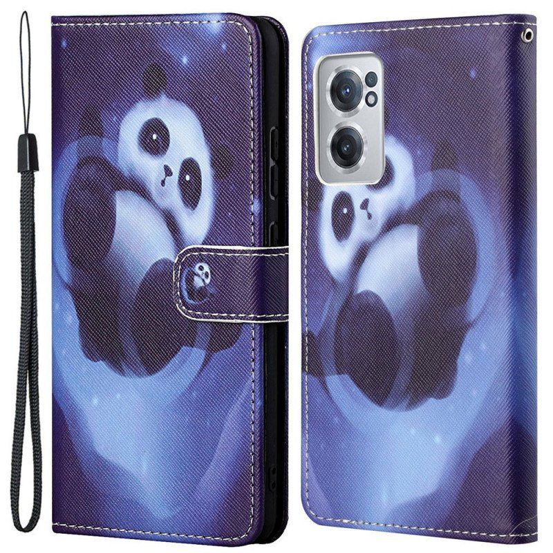 Etui Folio do OnePlus Nord CE 2 5G Nocna Panda