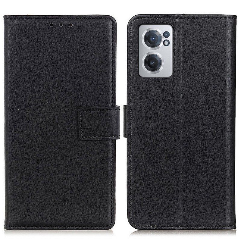 Etui Folio do OnePlus Nord CE 2 5G Odcisk Palca Z Imitacji Skóry