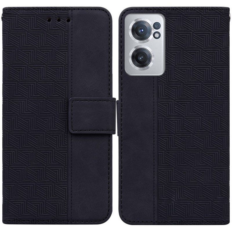 Etui Folio do OnePlus Nord CE 2 5G Przeszycia Ze Sztucznej Skóry