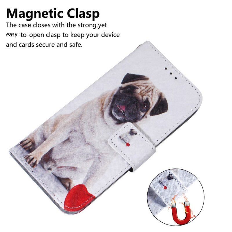 Etui Folio do OnePlus Nord CE 2 5G Zmiękczony Mops