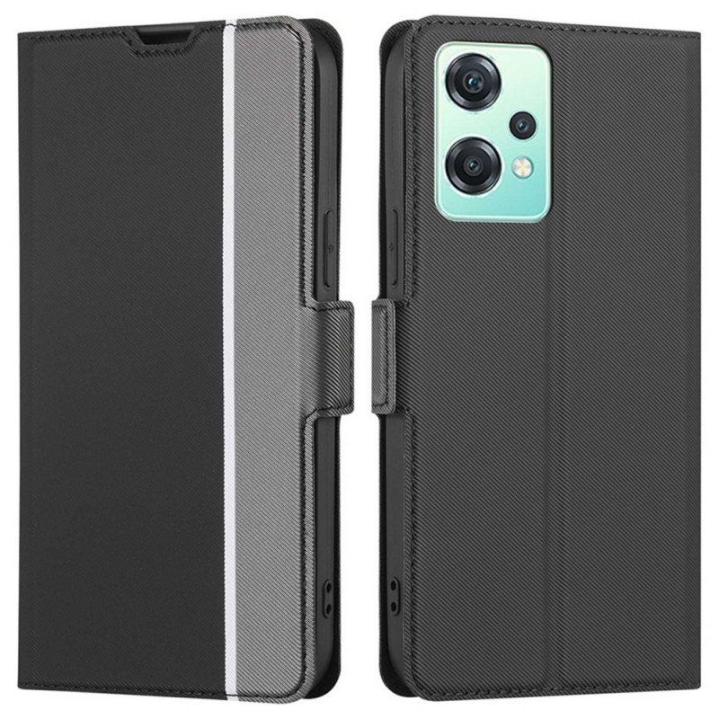 Etui Folio do OnePlus Nord CE 2 Lite 5G Dwukolorowy Skórzany Styl