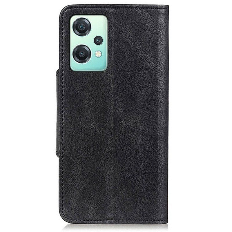 Etui Folio do OnePlus Nord CE 2 Lite 5G Stylowy Skórzany Guzik