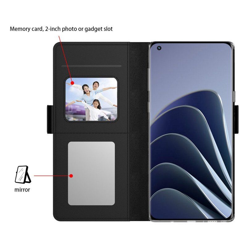 Etui Folio do OnePlus Nord CE 3 Lite 5G Zdejmowane Lusterko I Uchwyt Na Kartę