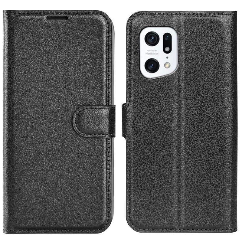 Etui Folio do Oppo Find X5 Klasyczny