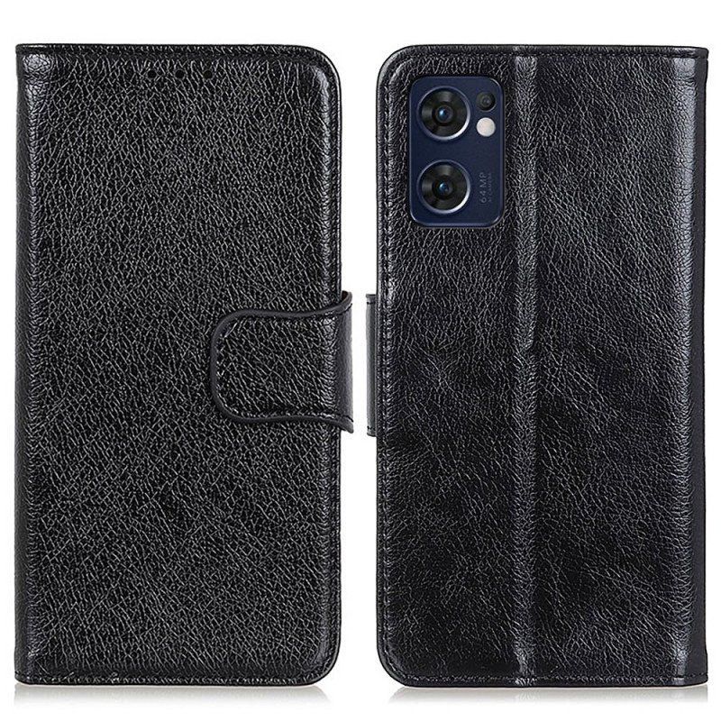 Etui Folio do Oppo Find X5 Lite Dwoina Skóry Nappa