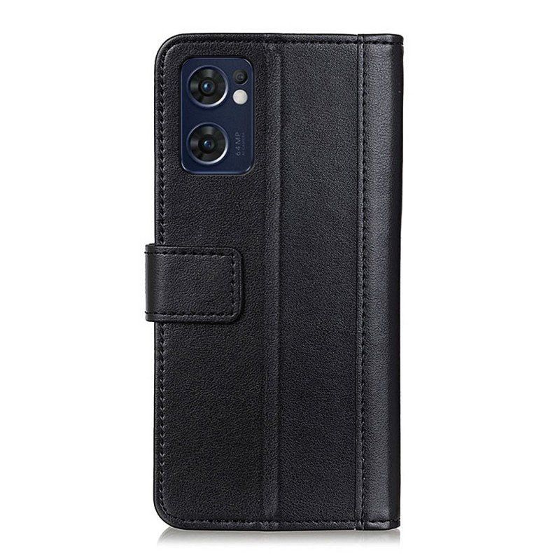 Etui Folio do Oppo Find X5 Lite Kolorowa Wersja Skóry Dwoinowej